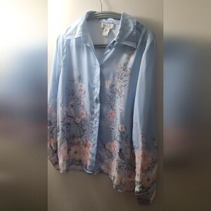 Rachel Zoe Light Blue Button-Up Shirt